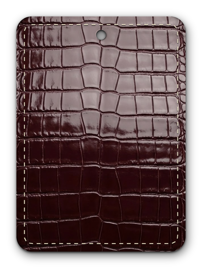 The Craftsman Satchel in Crocodile Burgundy, croc-pattern faux leather